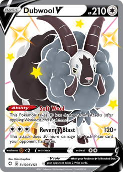 Pokemon Shining Fates Shiny Vault Dubwool V - SV120