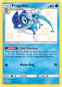 Pokemon Hidden Fates Shiny Vault Frogadier - SV12