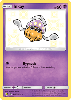 Pokemon Hidden Fates Shiny Vault Inkay - SV17