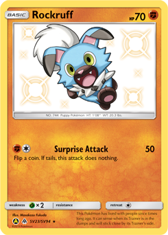 Pokemon Hidden Fates Shiny Vault Rockruff - SV23
