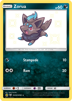 Pokemon Hidden Fates Shiny Vault Zorua - SV25