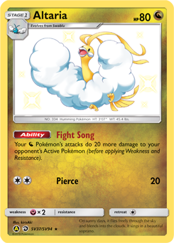 Pokemon Hidden Fates Shiny Vault Altaria - SV37