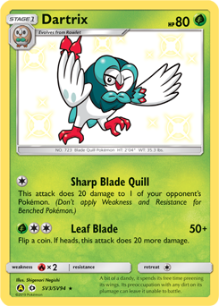 Pokemon Hidden Fates Shiny Vault Dartrix - SV3