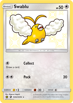 Pokemon Hidden Fates Shiny Vault Swablu - SV42
