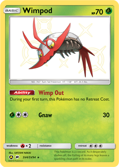 Pokemon Hidden Fates Shiny Vault Wimpod - SV4