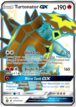 Pokemon Hidden Fates Shiny Vault Turtonator-GX - SV52