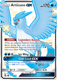 Pokemon Hidden Fates Shiny Vault Articuno-GX - SV54