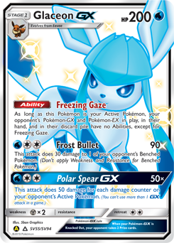 Pokemon Hidden Fates Shiny Vault Glaceon-GX - SV55