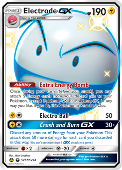 Pokemon Hidden Fates Shiny Vault Electrode-GX - SV57