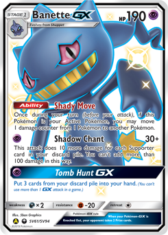 Pokemon Hidden Fates Shiny Vault Banette-GX - SV61