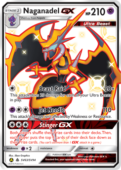 Pokemon Hidden Fates Shiny Vault Naganadel-GX - SV63