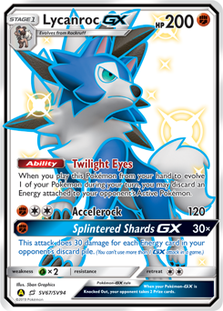 Pokemon Hidden Fates Shiny Vault Lycanroc-GX - SV67