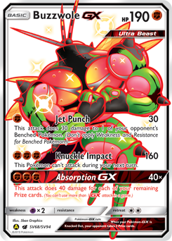 Pokemon Hidden Fates Shiny Vault Buzzwole-GX - SV68