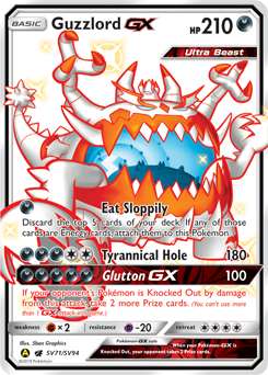 Pokemon Hidden Fates Shiny Vault Guzzlord-GX - SV71