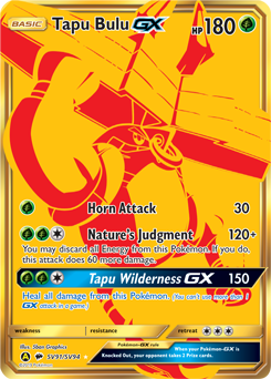 Pokemon Hidden Fates Shiny Vault Tapu Bulu-GX - SV91