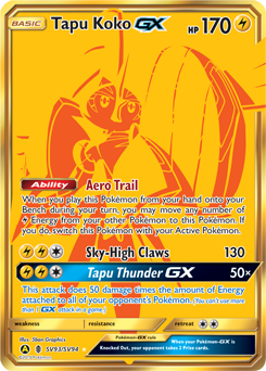 Pokemon Hidden Fates Shiny Vault Tapu Koko-GX - SV93