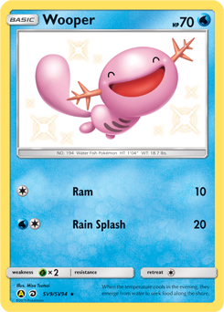 Pokemon Hidden Fates Shiny Vault Wooper - SV9