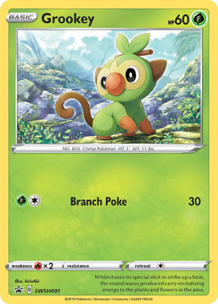 Pokemon SWSH Black Star Promos Grookey - SWSH001