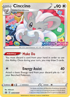 Pokemon SWSH Black Star Promos Cinccino - SWSH009