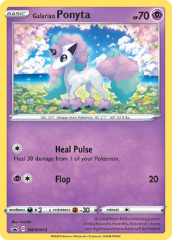 Pokemon SWSH Black Star Promos Galarian Ponyta - SWSH013