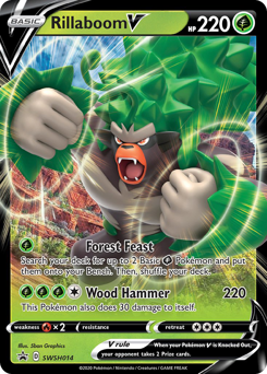 Pokemon SWSH Black Star Promos Rillaboom V - SWSH014