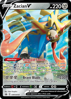 Pokemon SWSH Black Star Promos Zacian V - SWSH018