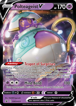 Pokemon SWSH Black Star Promos Polteageist V - SWSH021