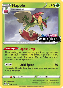 Pokemon SWSH Black Star Promos Flapple - SWSH022