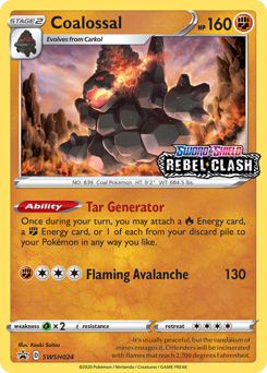 Pokemon SWSH Black Star Promos Coalossal - SWSH024