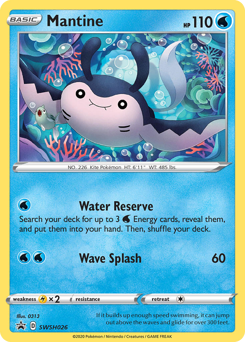 Pokemon SWSH Black Star Promos Mantine - SWSH026