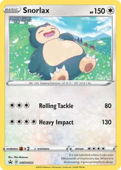 Pokemon SWSH Black Star Promos Snorlax - SWSH032