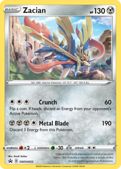 Pokemon SWSH Black Star Promos Zacian - SWSH033
