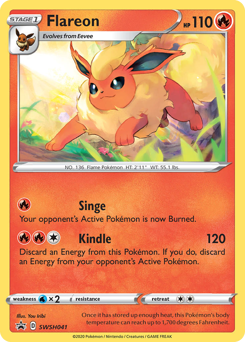 Pokemon SWSH Black Star Promos Flareon - SWSH041