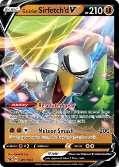 Pokemon SWSH Black Star Promos Galarian Sirfetch'd V - SWSH043