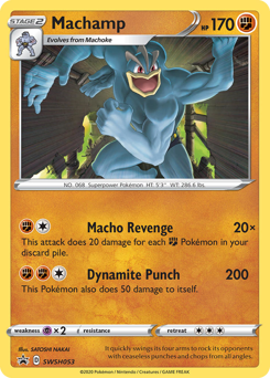 Pokemon SWSH Black Star Promos Machamp - SWSH053