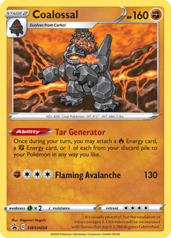 Pokemon SWSH Black Star Promos Coalossal - SWSH054