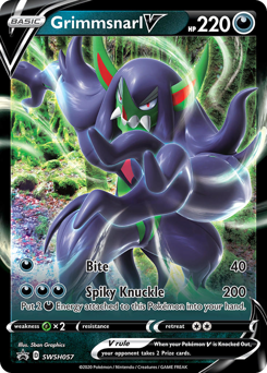 Pokemon SWSH Black Star Promos Grimmsnarl V - SWSH057