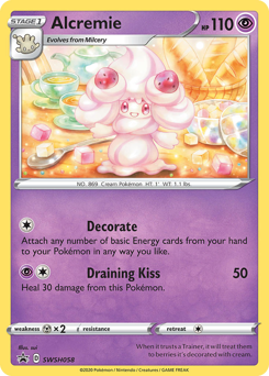 Pokemon SWSH Black Star Promos Alcremie - SWSH058