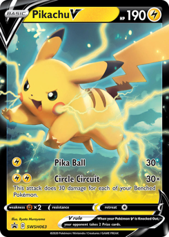 Pokemon SWSH Black Star Promos Pikachu V - SWSH063
