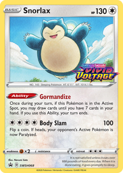 Pokemon SWSH Black Star Promos Snorlax - SWSH068