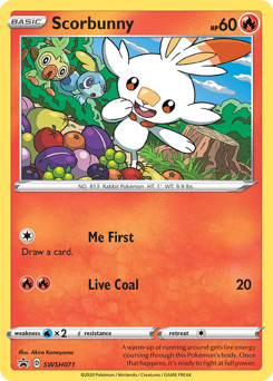 Pokemon SWSH Black Star Promos Scorbunny - SWSH071