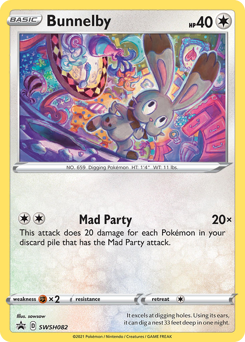 Pokemon SWSH Black Star Promos Bunnelby - SWSH082