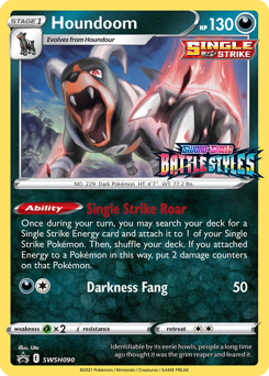 Pokemon SWSH Black Star Promos Houndoom - SWSH090