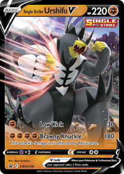 Pokemon SWSH Black Star Promos Single Strike Urshifu V - SWSH106