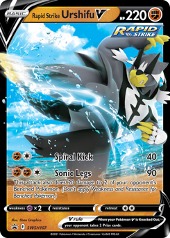 Pokemon SWSH Black Star Promos Rapid Strike Urshifu V - SWSH107