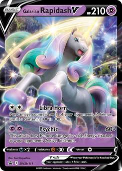 Pokemon SWSH Black Star Promos Galarian Rapidash V - SWSH111