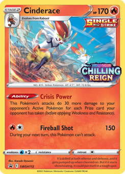 Pokemon SWSH Black Star Promos Cinderace - SWSH112