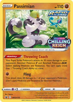 Pokemon SWSH Black Star Promos Passimian - SWSH115