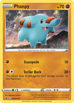 Pokemon SWSH Black Star Promos Phanpy - SWSH117