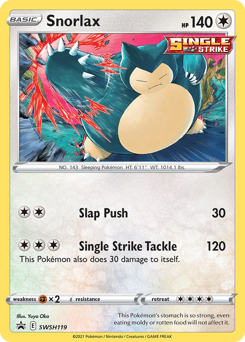 Pokemon SWSH Black Star Promos Snorlax - SWSH119